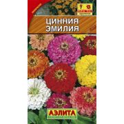 Цинния Эмилия смесь /Аэлита/ 0,3г/ h-40см d-10см