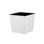 Кашпо InGreen London CUBE 11,6л Белоснежный Жасмин с дренажной вставкой 250*250 /ФП/